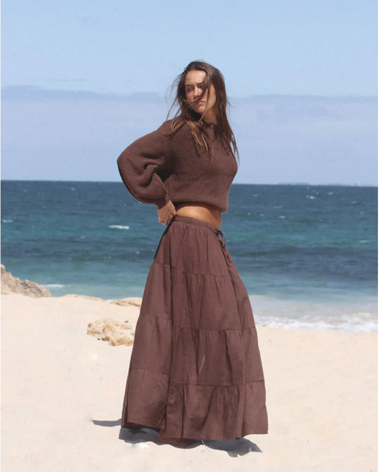 Rhythm W Classic Knit Jumper CHOCOLATE