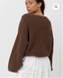 Rhythm W Classic Knit Jumper CHOCOLATE
