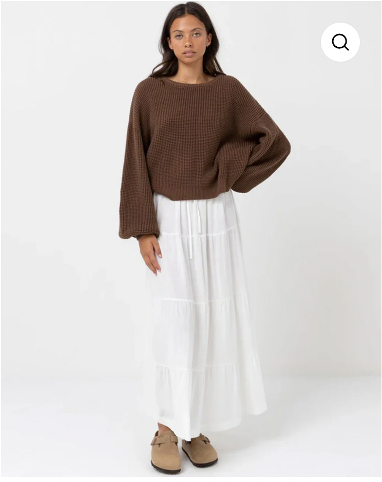 Rhythm W Classic Knit Jumper CHOCOLATE