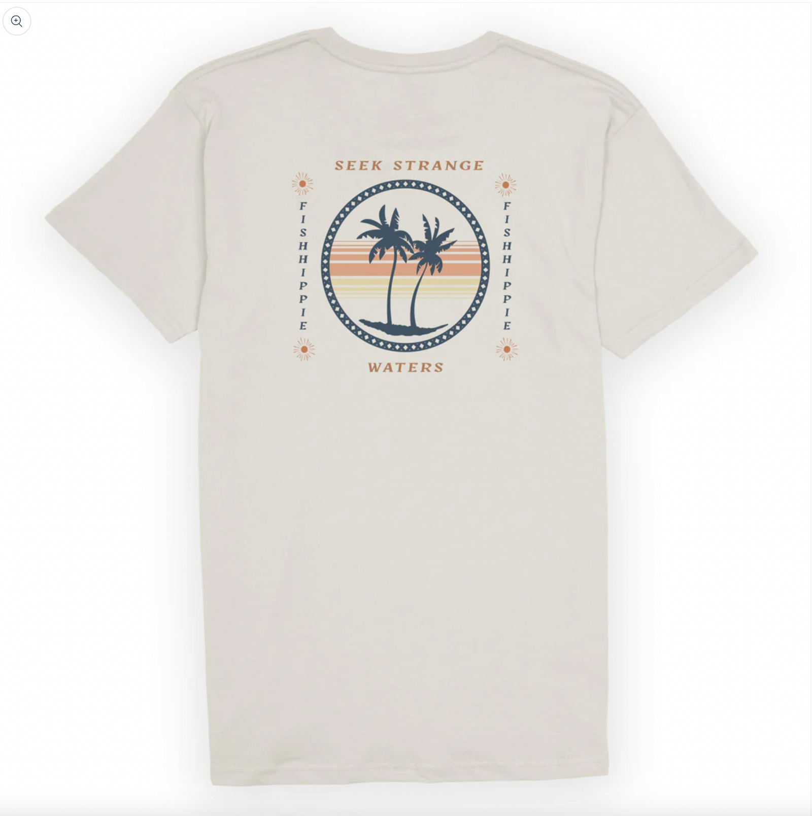 Fish Hippie M SS Twin Palms Tee VINTAGE WHITE