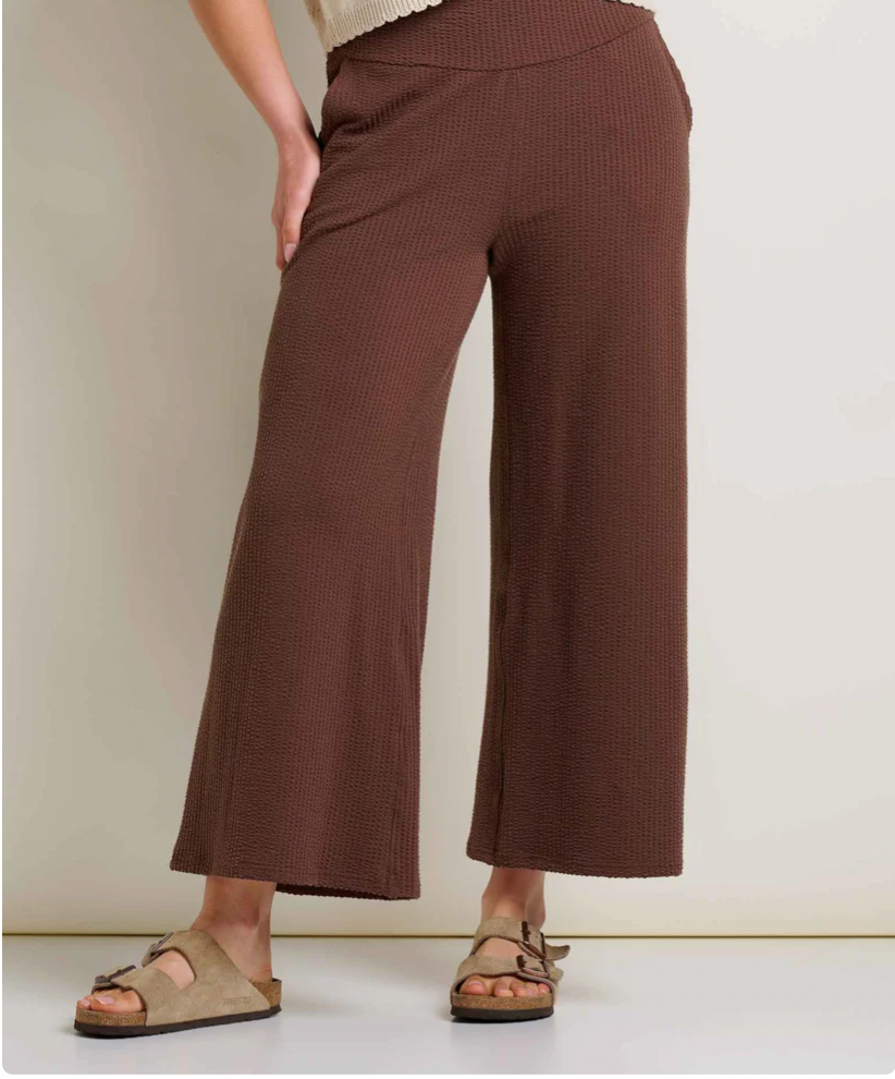 Toad & Co W Chaka Wide Leg Pant CHESTNUT TEXTURE