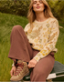 Toad & Co W Chaka Wide Leg Pant CHESTNUT TEXTURE