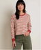 Toad & Co W LS Boundless Tee CAMPFIRE STRIPE