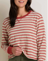 Toad & Co W LS Boundless Tee CAMPFIRE STRIPE