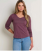 Toad & Co W LS Marley V-Neck Tee HUCKLEBERRY