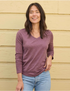 Toad & Co W LS Marley V-Neck Tee HUCKLEBERRY