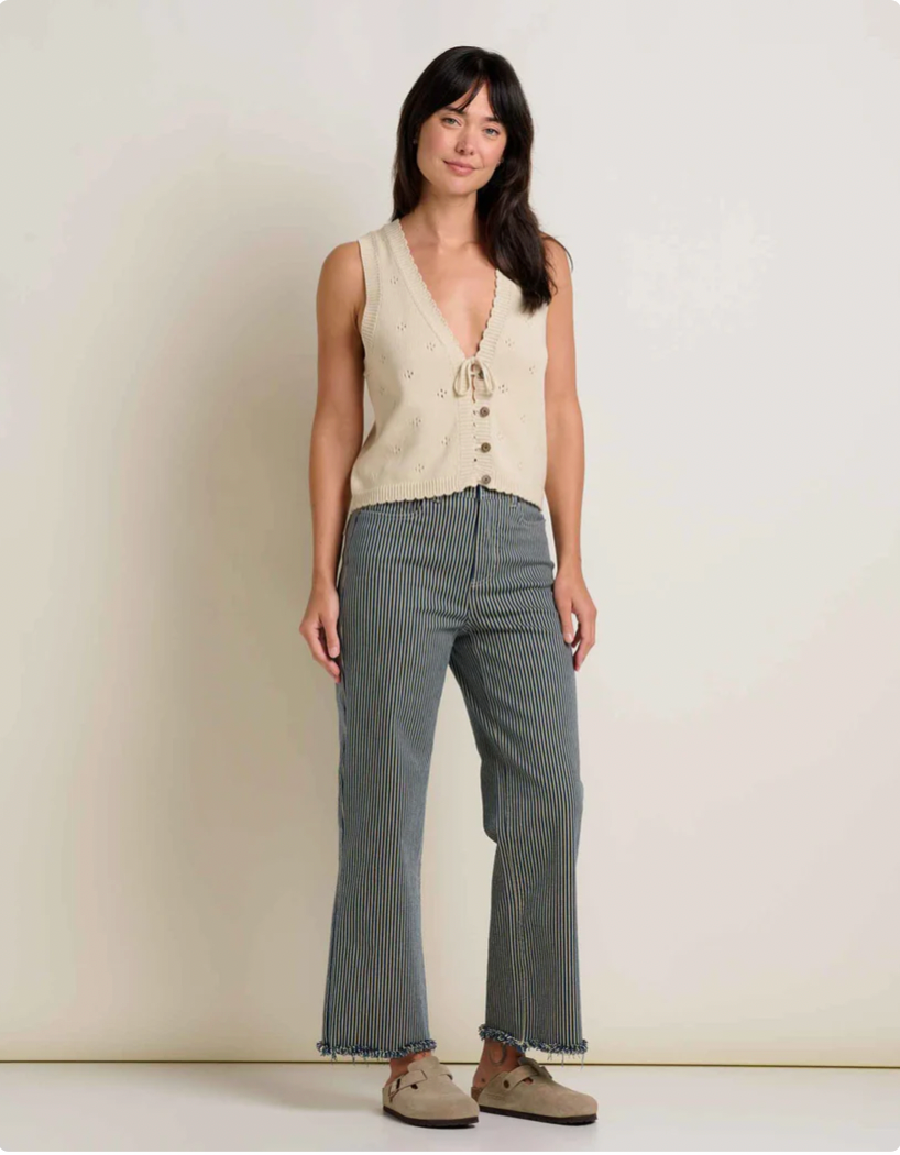 Toad & Co W Bianca Tie Tank ALMOND