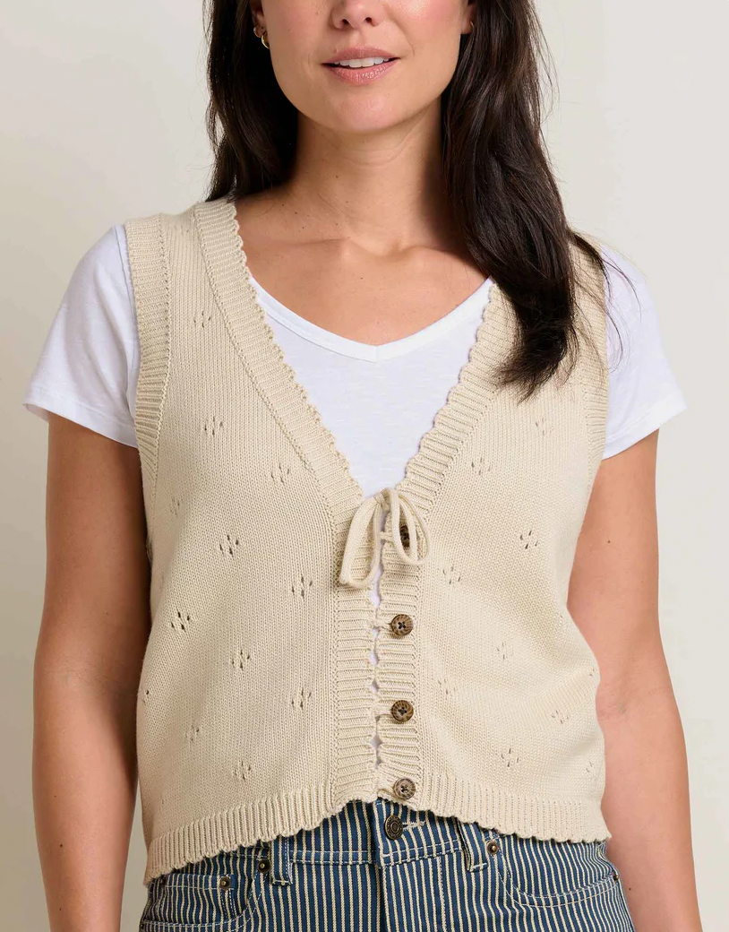 Toad & Co W Bianca Tie Tank ALMOND