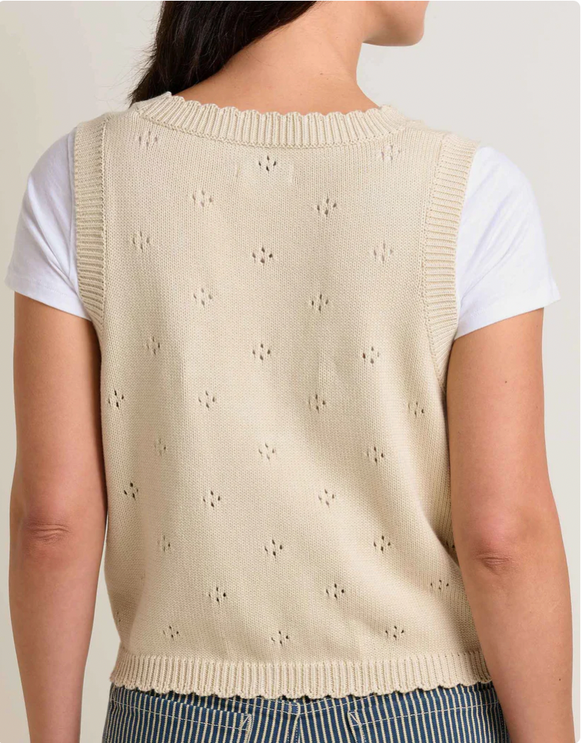 Toad & Co W Bianca Tie Tank ALMOND