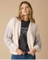 Flag & Anthem W Brielle Mixed Stitch Cardigan CREAM COMBO