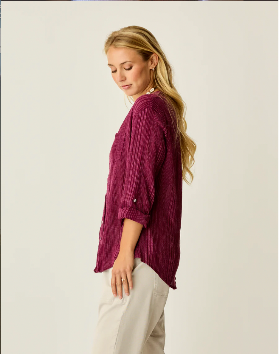 Carve Designs W LS Dylan Gauze Tunic NIRVANA STITCH