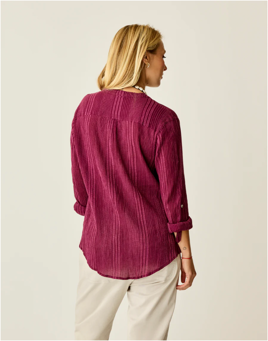 Carve Designs W LS Dylan Gauze Tunic NIRVANA STITCH