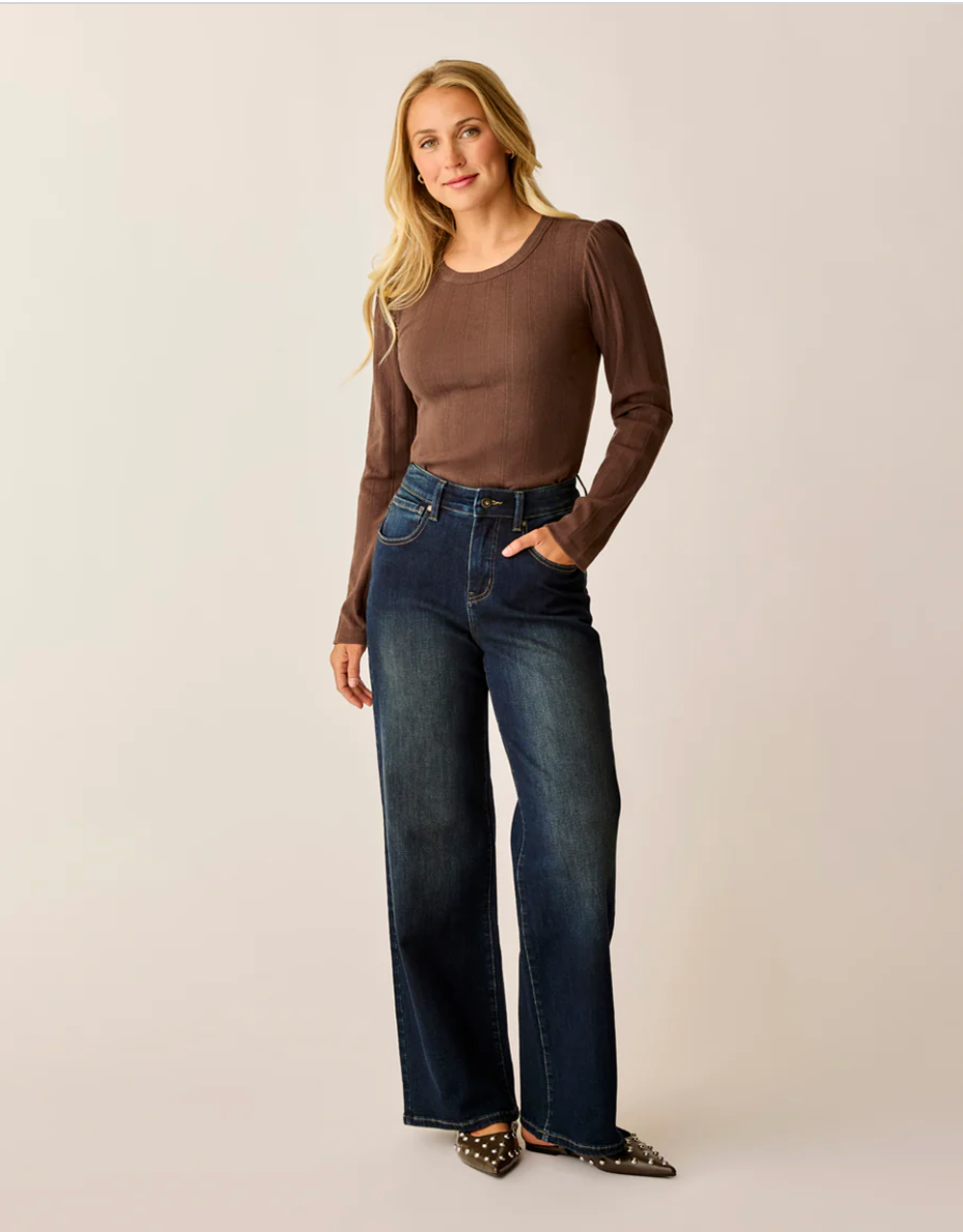 Carve Designs W Audrey Wide Leg DARK RINSE