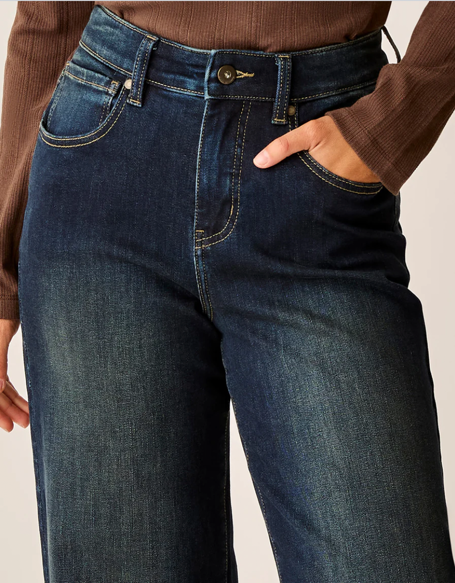 Carve Designs W Audrey Wide Leg DARK RINSE