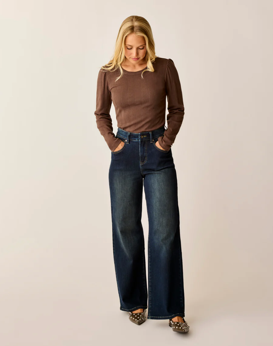 Carve Designs W Audrey Wide Leg DARK RINSE