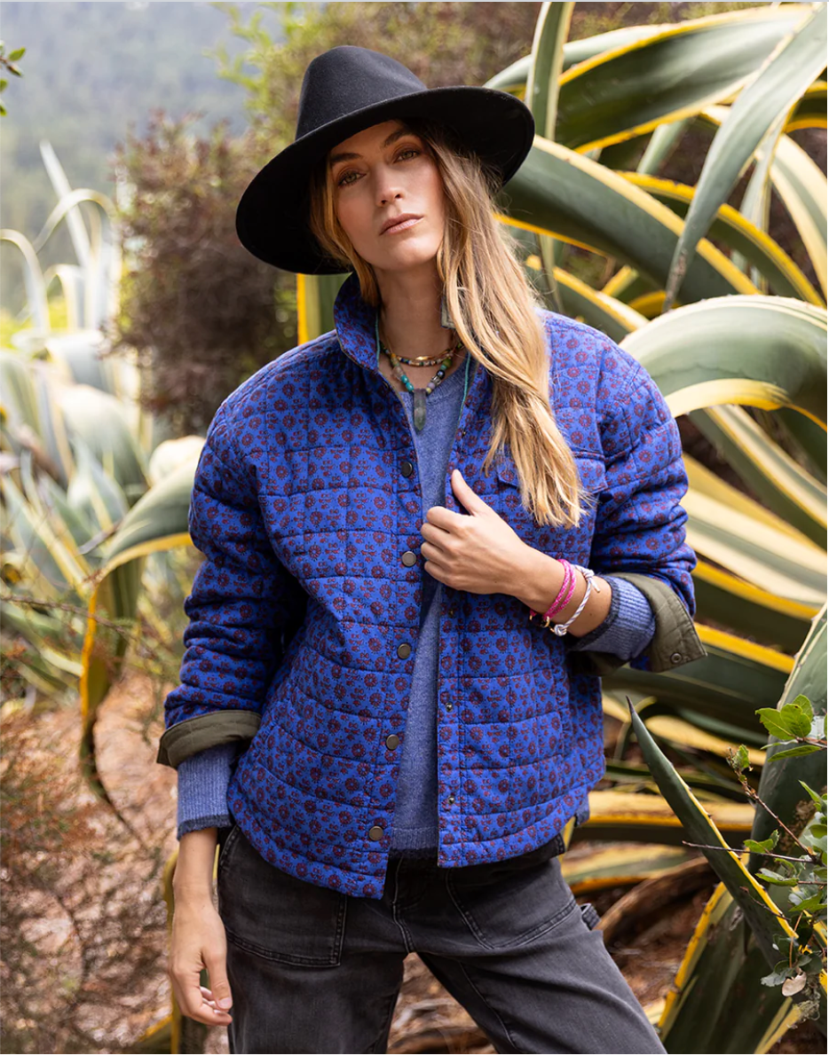 Carve Designs W Marais Reversible Jacket FIR / CAPRI BATIK