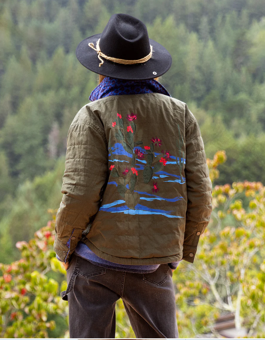 Carve Designs W Marais Reversible Jacket FIR / CAPRI BATIK