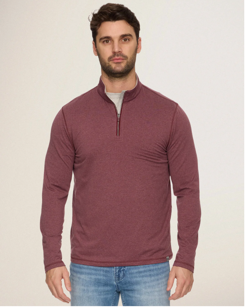 Flag & Anthem M LS Clutch Ultra Soft 1/4 Zip MAROON