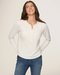 Flag & Anthem W LS Cambria Waffle Emb Henley ECRU