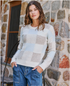 Flag & Anthem W Rainelle Patchwork Sweater TAN/BLUE/CREAM