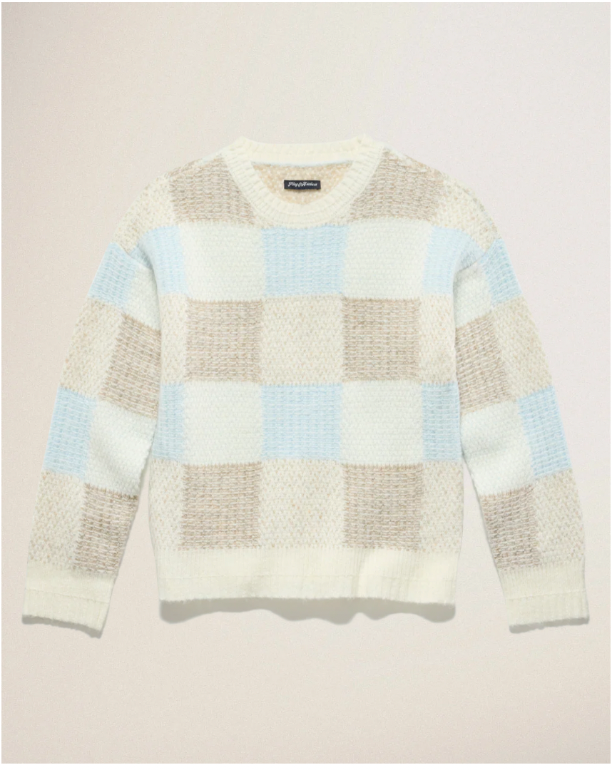 Flag & Anthem W Rainelle Patchwork Sweater TAN/BLUE/CREAM