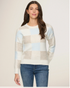 Flag & Anthem W Rainelle Patchwork Sweater TAN/BLUE/CREAM