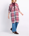Flag & Anthem W Sharon Longline Shacket PINK PLAID