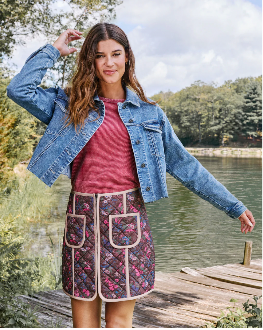 Flag & Anthem W Sidney Cropped Denim Jacket MEDIUM
