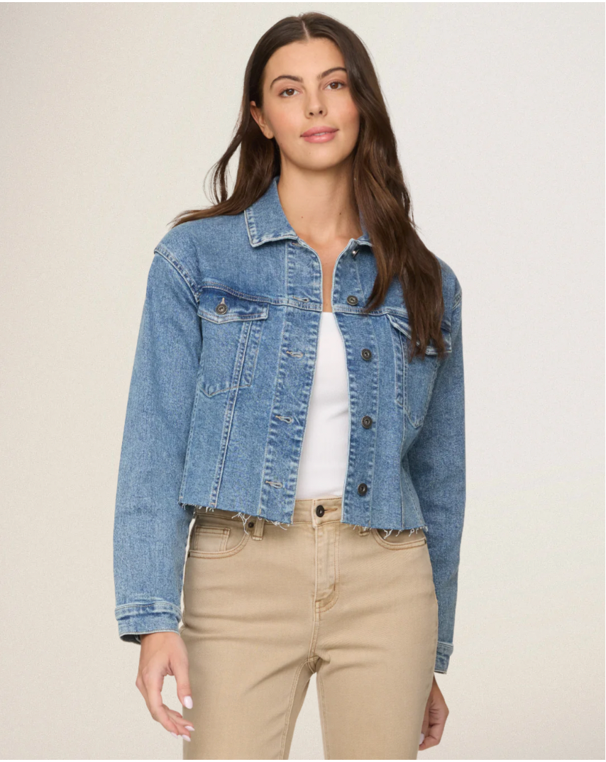 Flag & Anthem W Sidney Cropped Denim Jacket MEDIUM