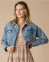 Flag & Anthem W Sidney Cropped Denim Jacket MEDIUM