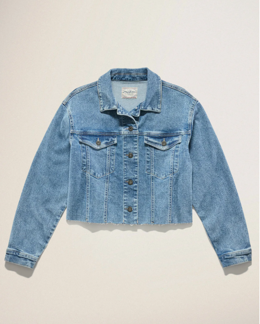 Flag & Anthem W Sidney Cropped Denim Jacket MEDIUM