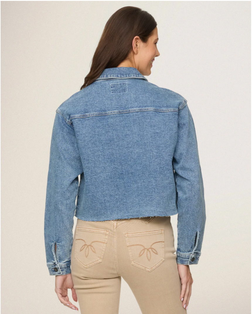 Flag & Anthem W Sidney Cropped Denim Jacket MEDIUM