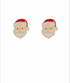 Golden Stella Santa Face Earrings RED