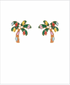 Golden Stella Palm Tree Christmas Lights Earrings