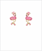 Golden Stella Flamingo Christmas Hat Earrings