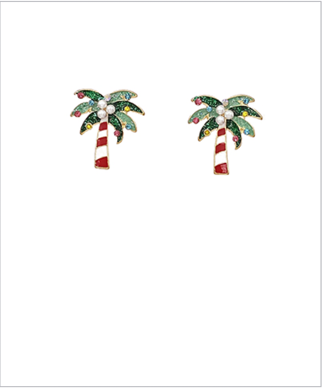 Golden Stella Christmas Palm Tree w/Pearl & Crystals