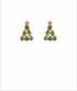 Golden Stella Christmas Tree Stud Earrings GREEN / GOLD