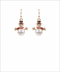 Golden Stella Snowman Pearl Drop Earrings CREAM / GOLD