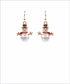 Golden Stella Snowman Pearl Drop Earrings CREAM / GOLD