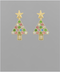 Golden Stella Christmas Tree Crystal Earrings PINK