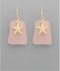 Golden Stella Starfish W/ PINK SEAGLASS