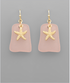 Golden Stella Starfish W/ PINK SEAGLASS