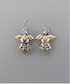Golden Stella Angel Twotone Earrings