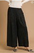 Umgee W Jacquard Wide Leg Pants BLACK