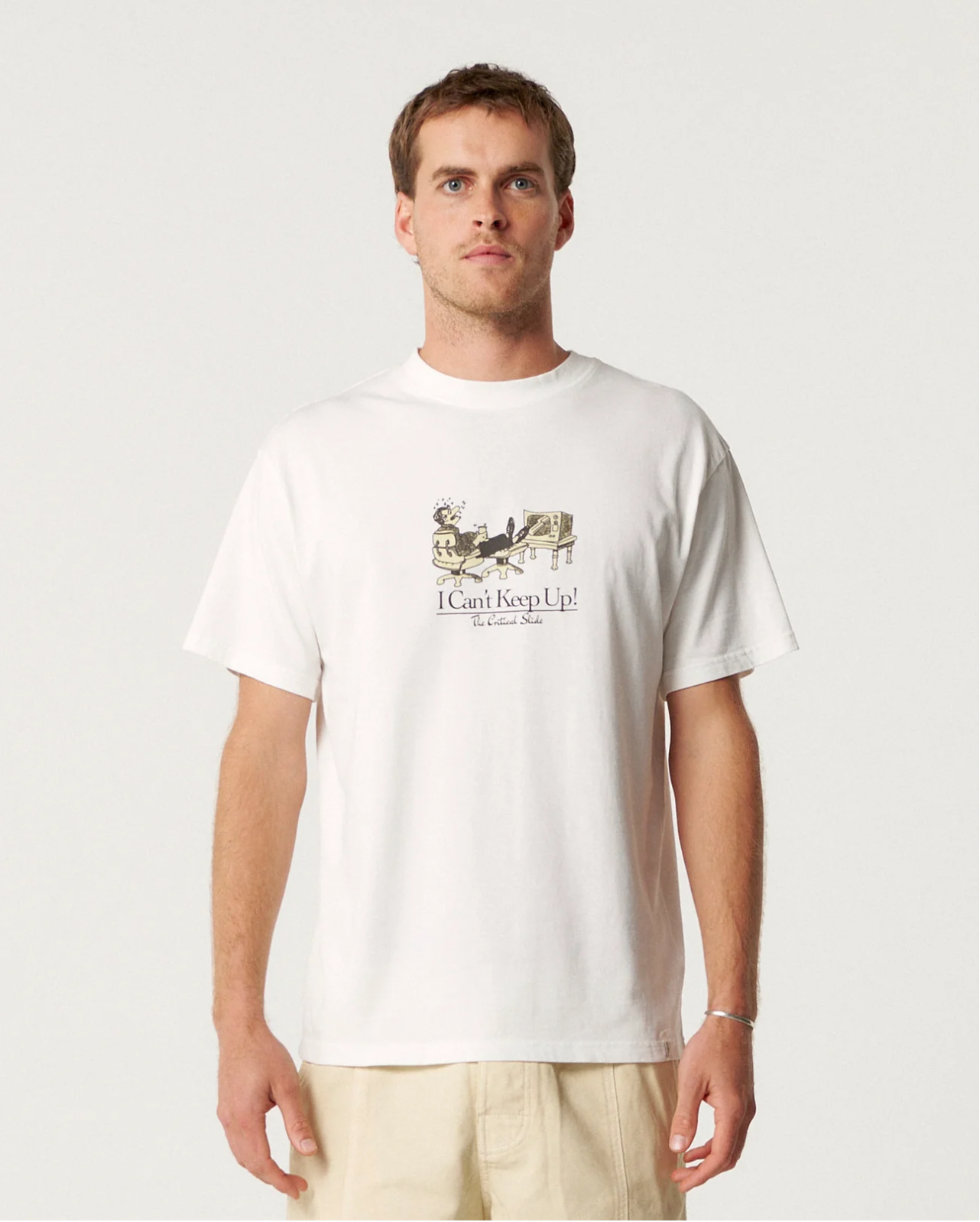 Critical Slide M SS Keep Up Tee VINTAGE WHITE