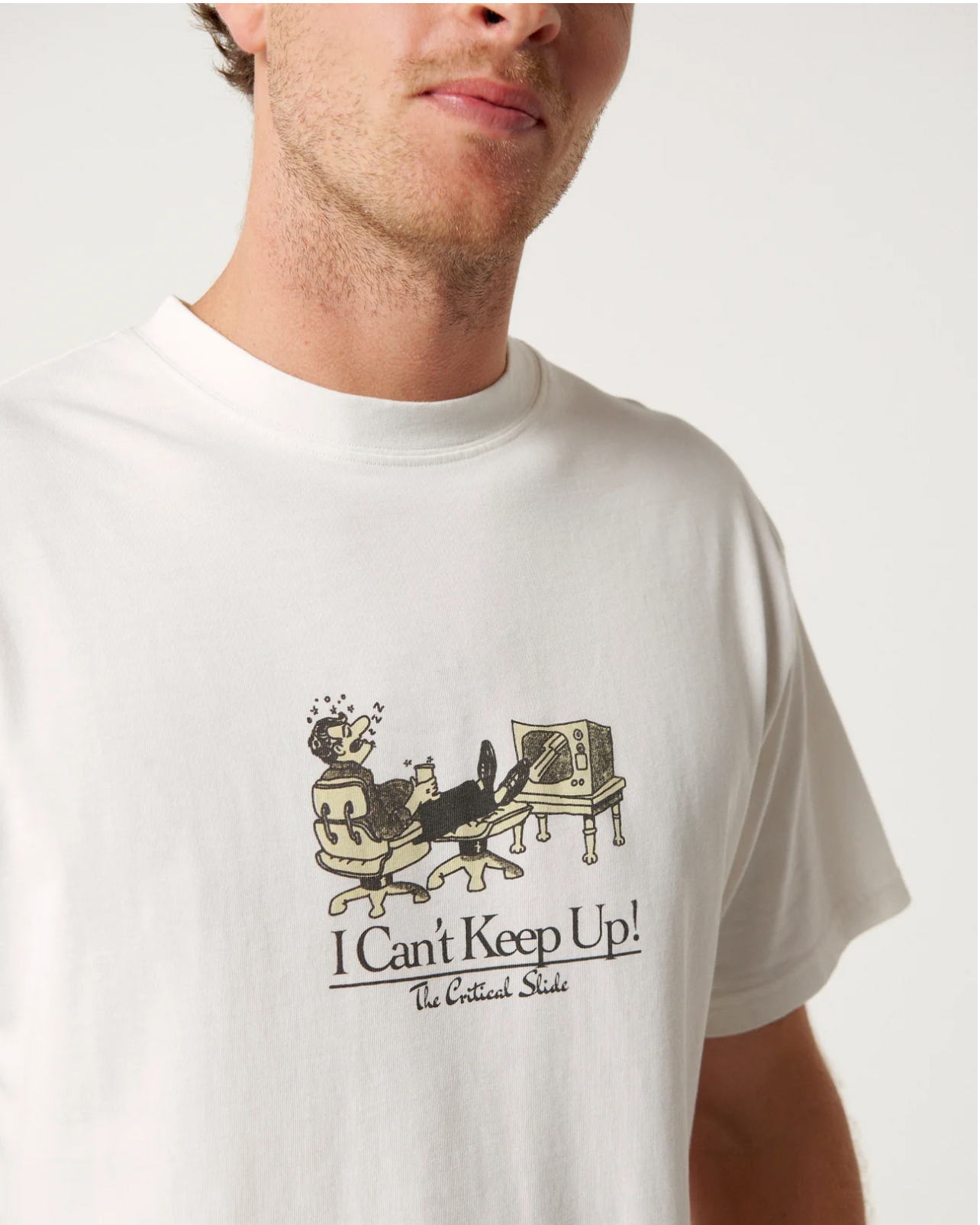 Critical Slide M SS Keep Up Tee VINTAGE WHITE