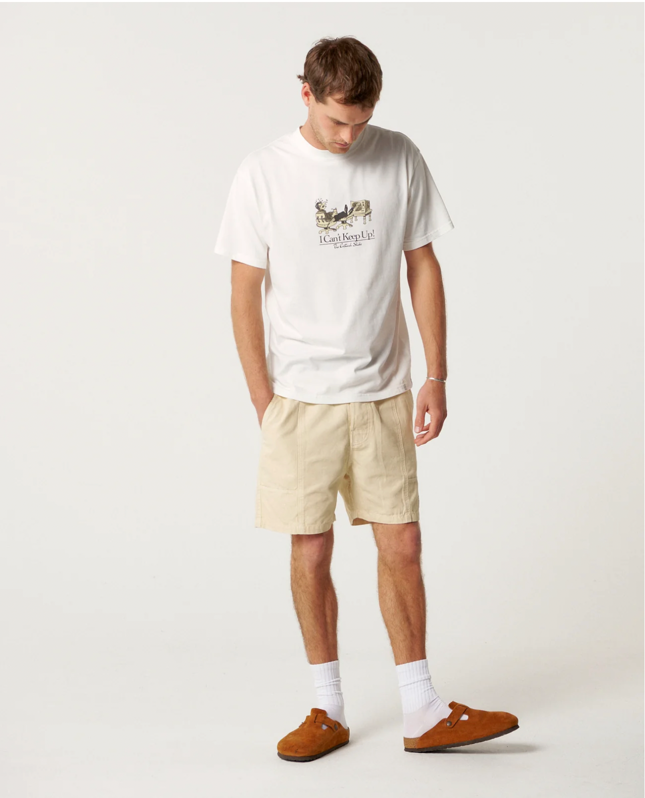 Critical Slide M SS Keep Up Tee VINTAGE WHITE