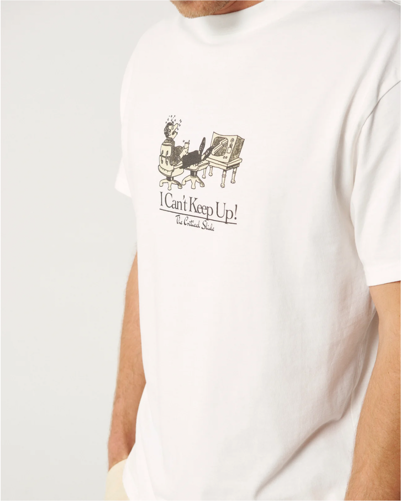 Critical Slide M SS Keep Up Tee VINTAGE WHITE
