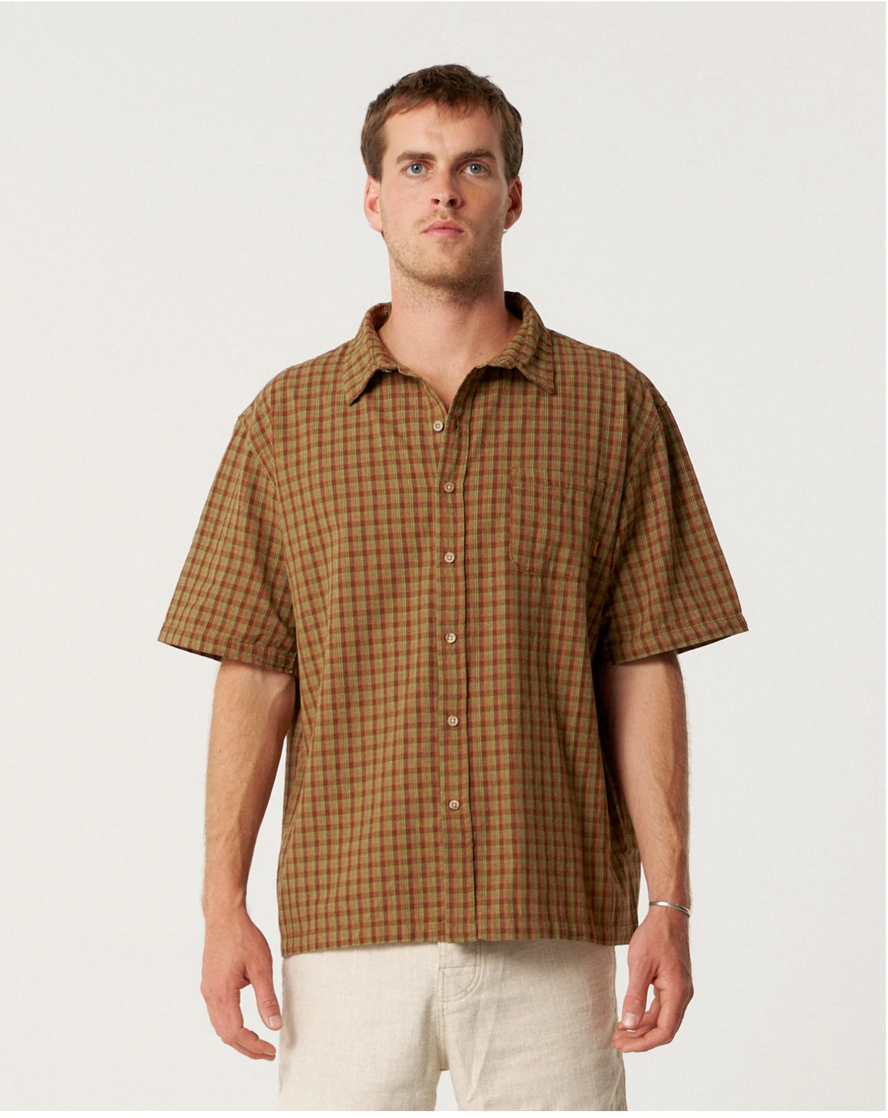 Critical Slide M SS Middletown Shirt CHESTNUT