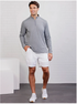 Tasc M Carrollton 1/4 Zip HEATHER GRAY / SPRUCE HEATHER
